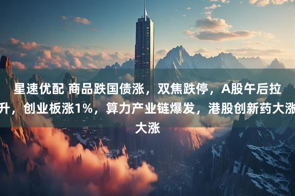 星速优配 商品跌国债涨，双焦跌停，A股午后拉升，创业板涨1%，算力产业链爆发，港股创新药大涨