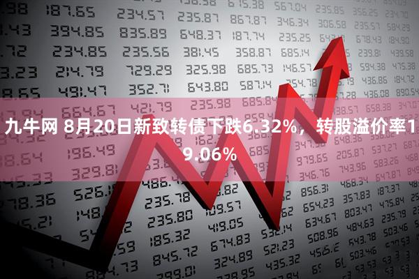 九牛网 8月20日新致转债下跌6.32%，转股溢价率19.06%